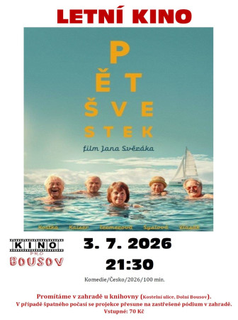 3. 7. 2026 - LETNÍ KINO - Pět švestek