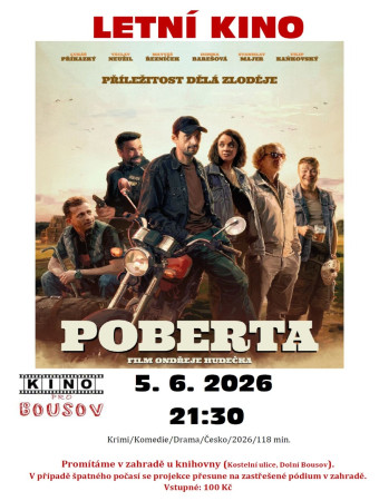 5. 6. 2026 - LETNÍ KINO - Poberta