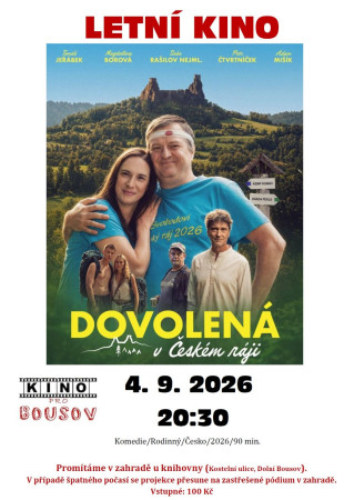 4. 9. 2026 - LETNÍ KINO  - Dovolená v Českém ráji